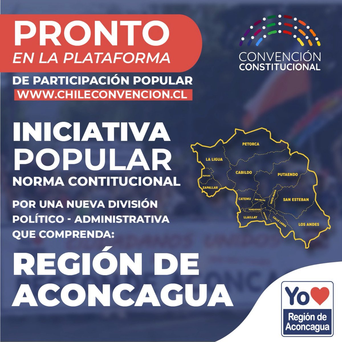 cgomezcas's tweet photo. ⭕️ El proceso constituyente reporta una oportunidad para derogar la regionalización de la dictadura y reconfigurar la organización territorial de Chile con mayor autonomía y subsanando demandas históricas como Aconcagua Región 💪🏻
#RegiondeAconcagua https://t.co/rbHIGT7UTS