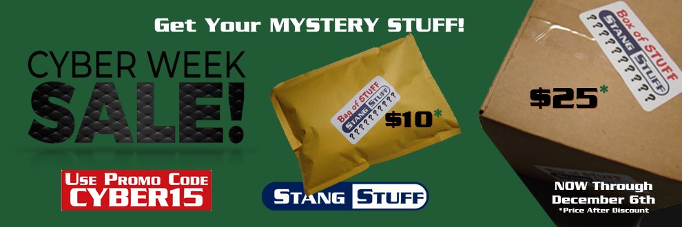 StangStuff's tweet image. Cyber Week Sale at StangStuff Mustang Lifestyle Products - mailchi.mp/4d2becbc7540/c…