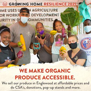 check out <a href="/growinghome/">Growing Home</a> &amp; the incredible #GoodInEnglewood work they’ve been doing this year! Distributing 57% of their fresh, organic produce on the S.Side was just the start. Join us in supporting their efforts 2 “Cultivate Resilience”: growinghomeinc.org/2021seeds. #growinghomelove
