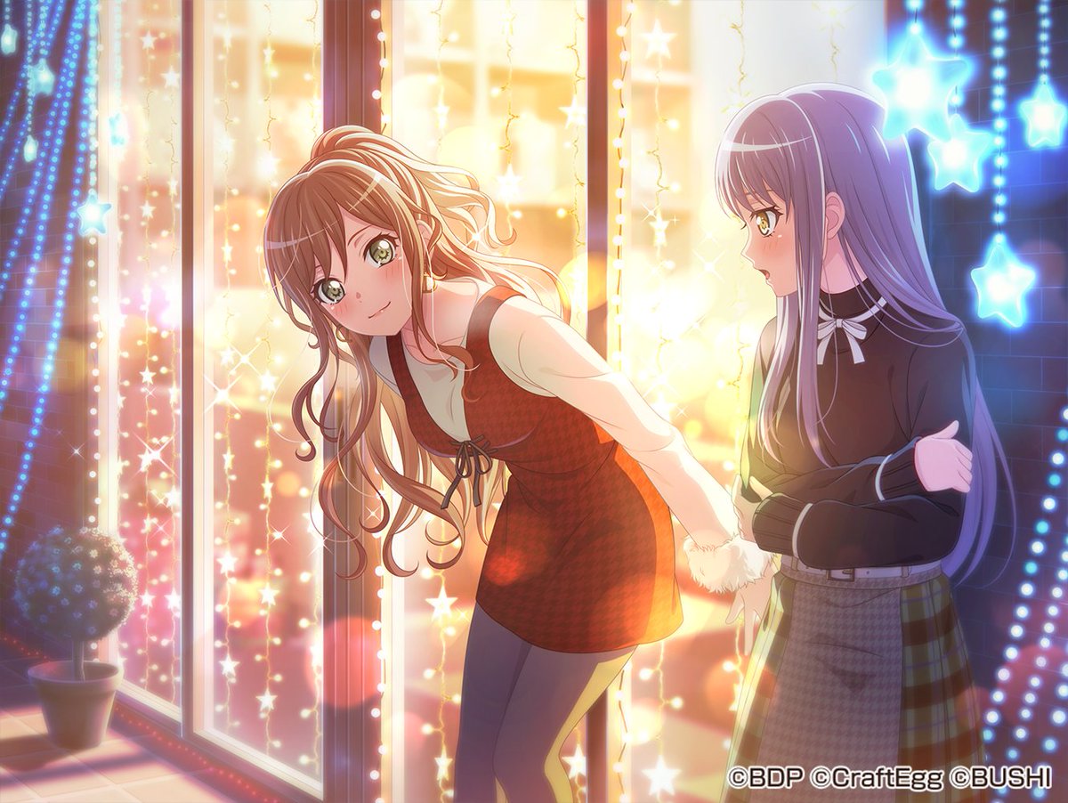 exinsapphicotd's tweet photo. First extroverted-introverted sapphic OTD are Yukina and Lisa from bandori! They just got a new card together. 🍟 https://t.co/DcccJNCkl7