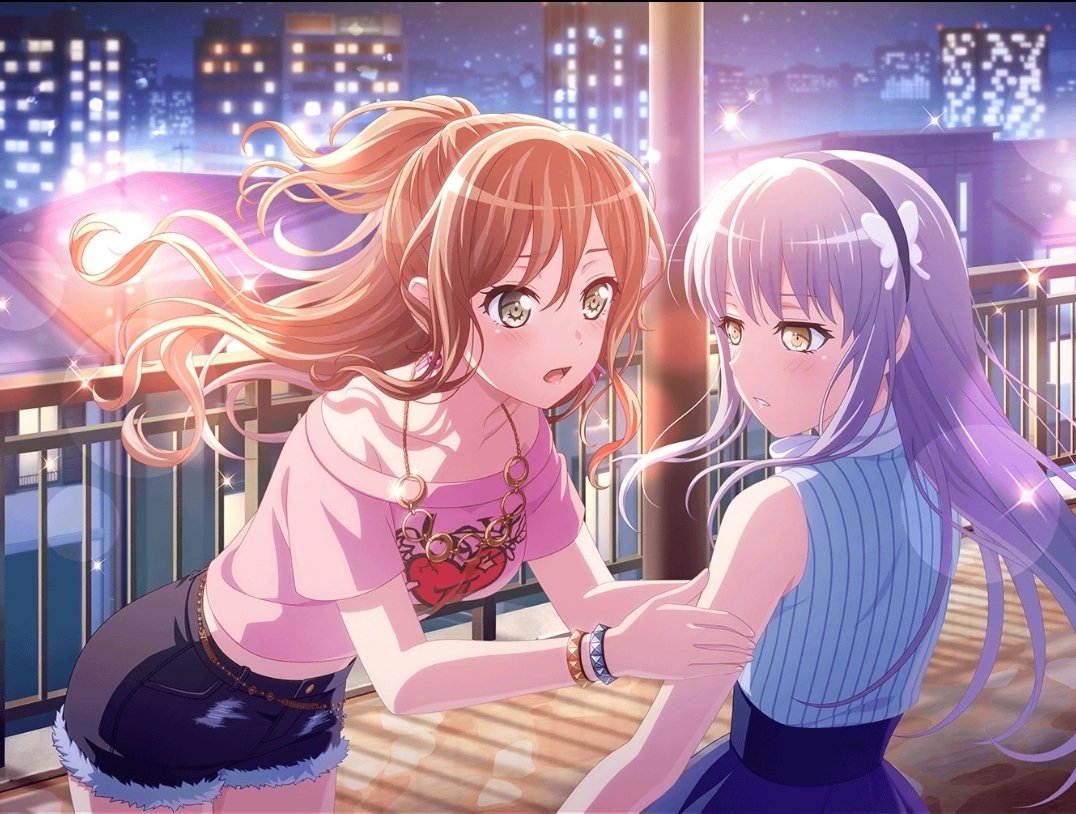 exinsapphicotd's tweet photo. First extroverted-introverted sapphic OTD are Yukina and Lisa from bandori! They just got a new card together. 🍟 https://t.co/DcccJNCkl7