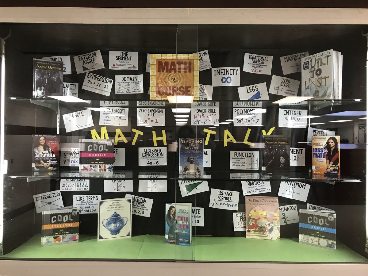 Our 8th grade Math Department shared vocab and reading in Math!