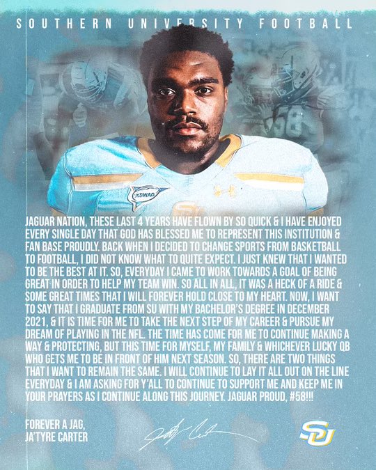 CarterJaTyre's tweet photo. Geaux Jags💙💛 #58out https://t.co/dqILb20fd0