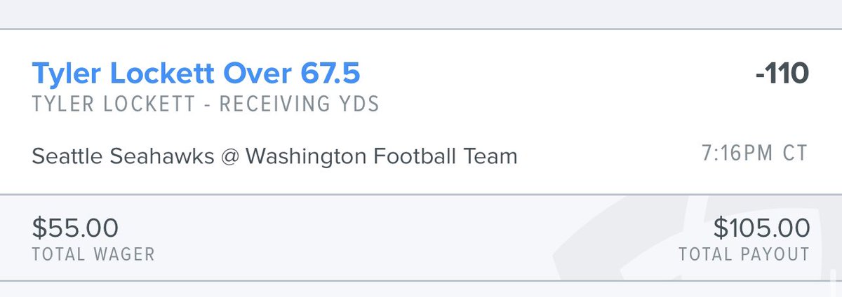ParlayDoc's tweet photo. 🔳 Lockett o67.5 rec yds.  I’ll roll with pro football focus projections that Fuller will have more snaps lined up vs DK, not that he’s an amazing corner; but take the “best” corner on a 30th ranked pass D off Lockett, he should have a bigger mismatch. It’s up to injured Russ. https://t.co/lkiA71gJWP