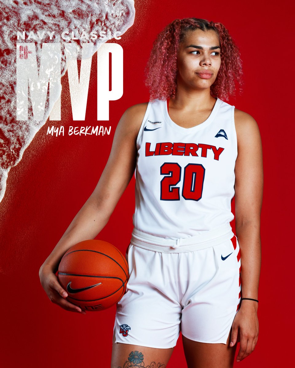 LibertyWBB's tweet photo. After our 🧹 at the Navy Classic, 2 players took home some 🏆.

Congratulations to Co-MVP Mya Berkman and All-Classic Team member Dee Brown! https://t.co/8H9JwxFfKN