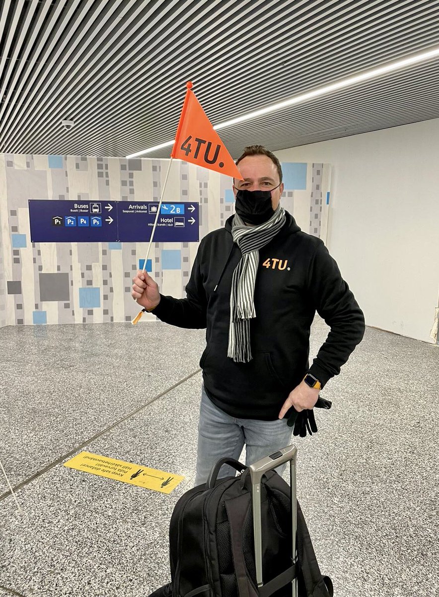 WESTBOUNDTRAVEL's tweet photo. En zo opgelucht kun je zijn, als het ondanks alles gelukt is na maanden keihard werken een kleine 100! gasten veilig te kunnen verwelkomen op airport #Helsinki. Peter Vroom begeleidt met Westbound Business Travel de Nederlandse delegatie ism #Novelt  #startups #techtalent #4TU https://t.co/wh6rLoFDjP