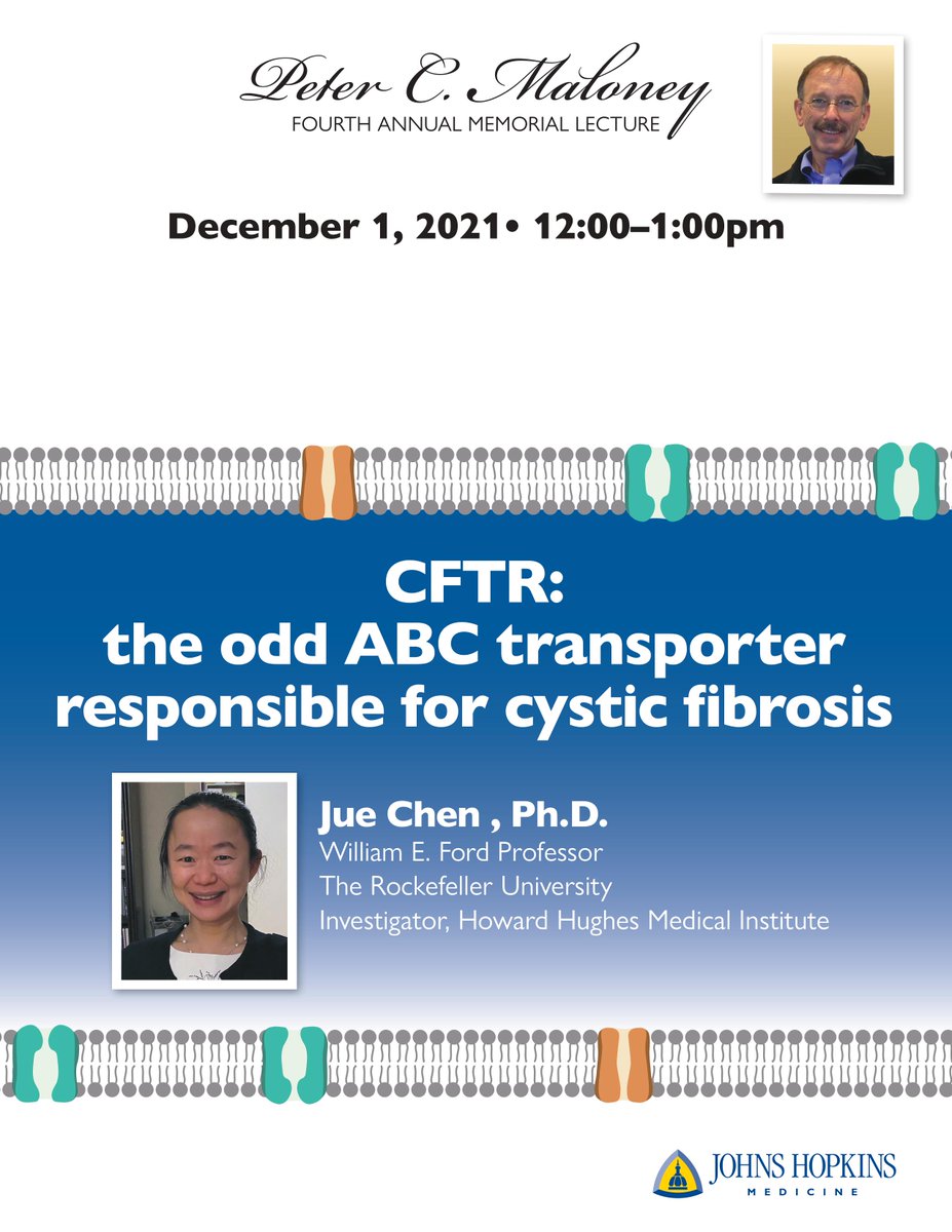 The JHMI Physiology Department invites you to attend the Fourth Peter Maloney Lecture THIS Wednesday, December 1st, 2021 at 12pm! 

Join us in commemorating the life of an eminent leader and loved mentor. 

This year's speaker is Dr. Jue Chen from <a href="/RockefellerUniv/">Rockefeller University</a>