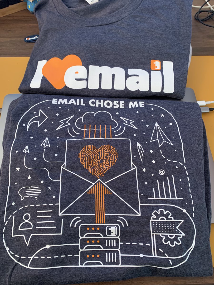 My ⁦<a href="/socketlabs/">SocketLabs</a>⁩ swag pack arrived today! Pretty pumped about how these puppies turned out. Whatcha think, #emailgeeks! 💌💌💌
