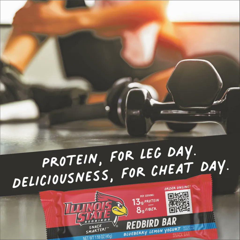 #Redbirdbars are packed with real ingredients, but they’re also delicious enough to pretend they’re not. Find Redbird Bars at The Alamo II, ISU Barnes &amp; Noble, and concessions at all ISU sporting events. buff.ly/2YODpix #snacksmarter