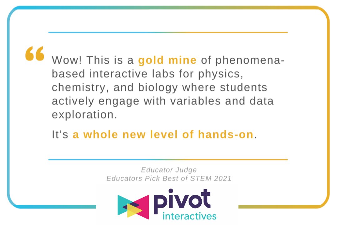 pivot_is's tweet photo. ⭐We are about WAY more than just virtual science labs⭐
Pivot Interactives is "a whole new level of hands-on" 👐
#scienceeducation #scienceonline #virtuallabs #virtuallearning #onlineclassroom #education #PivotInteractives https://t.co/1gwNgvy82U