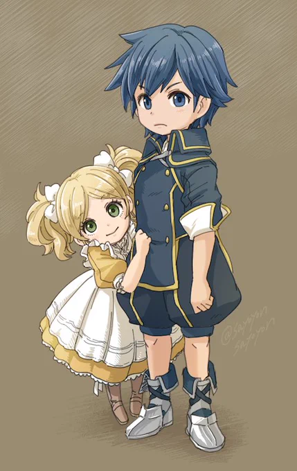 【FE覚醒】
幼少期イーリス兄妹なクロム&amp;リズ 
