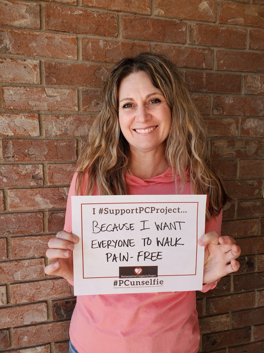 Pachyonychia's tweet photo. Thank you, Kelly, for supporting PC Project for the Giving Tuesday campaign!
If YOU want to share your #PCUnselfie, tag us
@Pachyonychia
Or email your message and photo to info@pachyonychia.org
Links are found in the bio.
#PCUnselfie #GivingTuesday #SupportPCProject https://t.co/63JCVdY6Ua