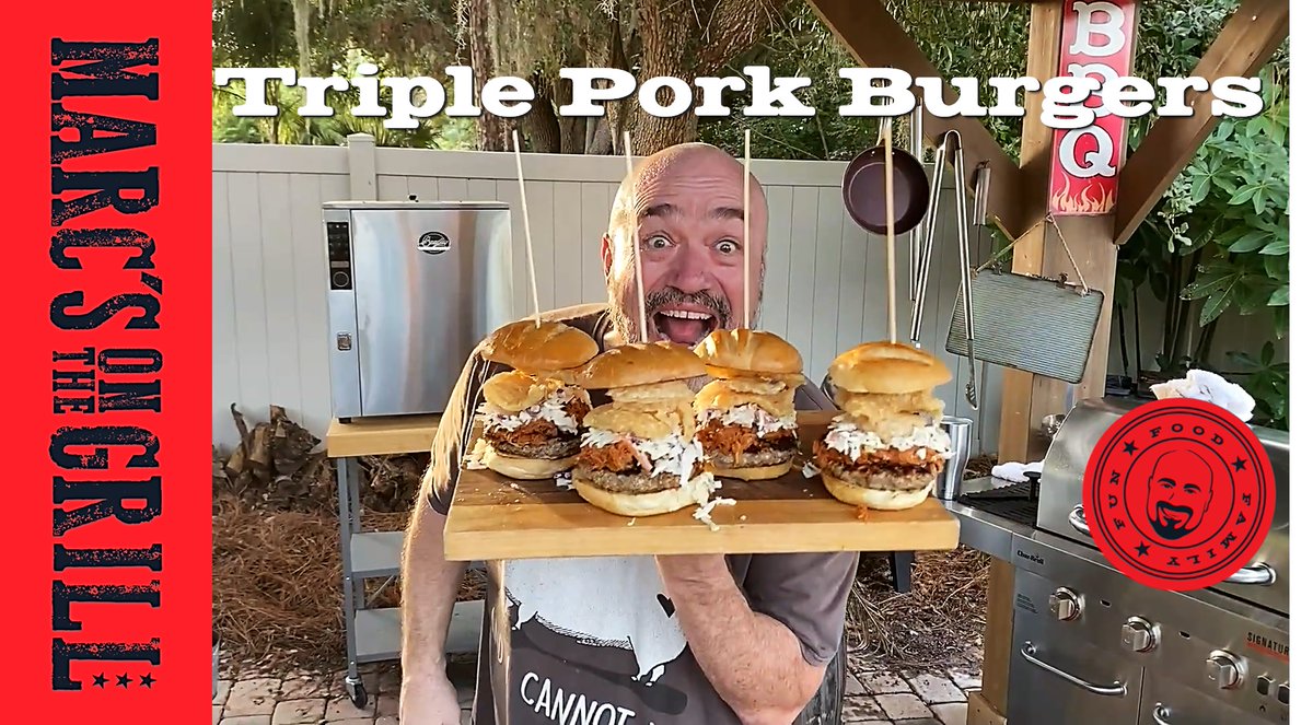 MarcsOnTheGrill's tweet photo. How To Make a Triple Pork Burger https://t.co/OdGOh9rK2Z via @YouTube 
#recipe #burgers #dinner #Foodie #pork #Cooking #MarcsOnTheGrill @BlackstoneGrid https://t.co/0Z3Kx3Z4NR