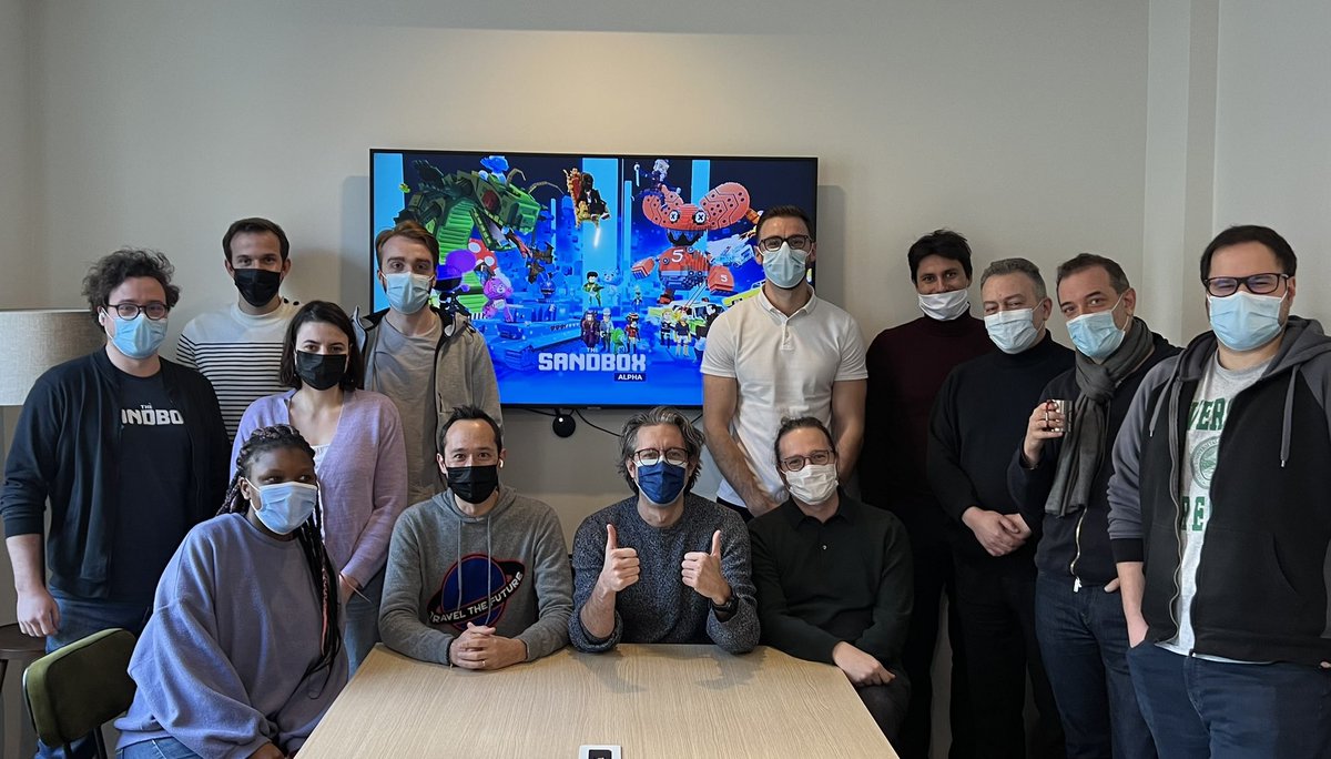 borgetsebastien's tweet photo. We took the 📸 to remember this special day with @TheSandboxGame Paris team 🤩

It's the first public day of an exciting  journey towards an open, rewarding, culuture-rich, inclusive Metaverse. https://t.co/mZojXntTYD