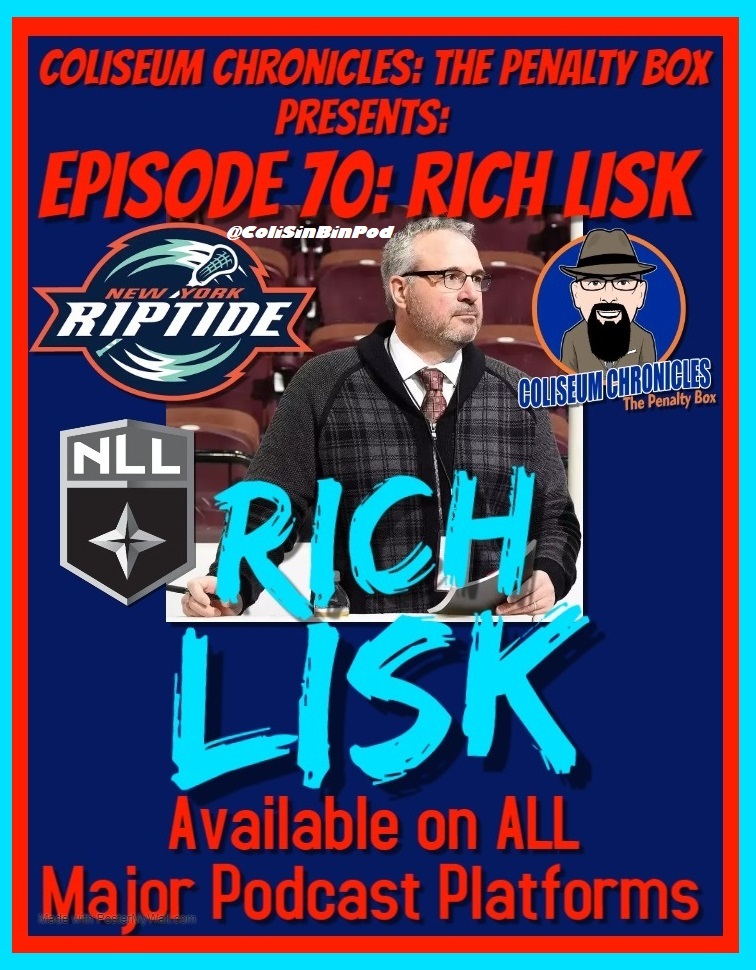 ColiSinBinPod's tweet image. Coming tomorrow...

@newyorkriptide Executive VP Rich Lisk.

#WarningIssued
#ColiseumChroniclesPodcast

@RPLisk_SCMG @jim_veltman @Laddy6 @BrettMalamud @GFSportsEnt @callum9eight @JDFLax18 @Suits20 @N12jamiestuart @KMaherNews12 @NLL @DEdwards88 @mattmarinier @DanyMac88 @dlomas15