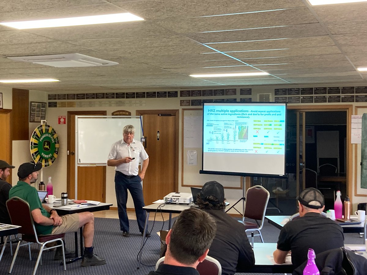 <a href="/Pooley_Nick_FAR/">Nick Poole</a> speaking at the AFREN workshop in Cummins where South Australian grain growers and agronomists are being offered an opportunity to access cutting edge cereal and canola disease management advice and support through regional workshops. <a href="/theGRDC/">GRDC</a>  #afren