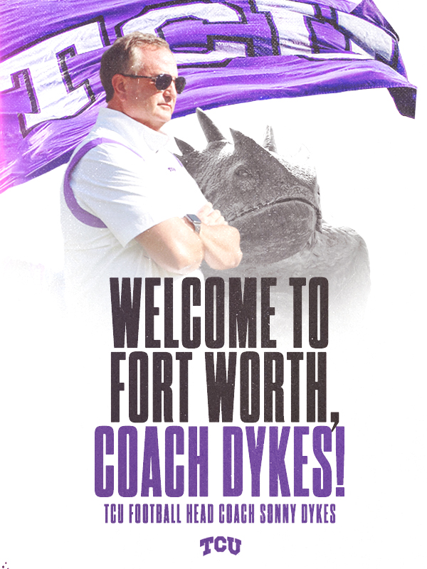 Join us in welcoming @CoachSonnyDykes to Fort Worth! » gofrogs.com/feature/coachd… #GoFrogs | #RiffRam