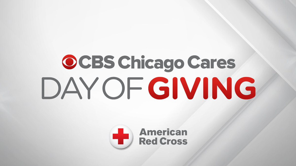 RedCrossIL's tweet image. Join us tomorrow, November 30 for a #DayofGiving with @cbschicago!  Tune in from 6 a.m. to 7:00 p.m. to hear stories of resiliency and hope. Find out the many ways you can support the #RedCross mission:  redcross.org/cbschicagodayo….
#CBSChicagoCares #GivingTuesday
