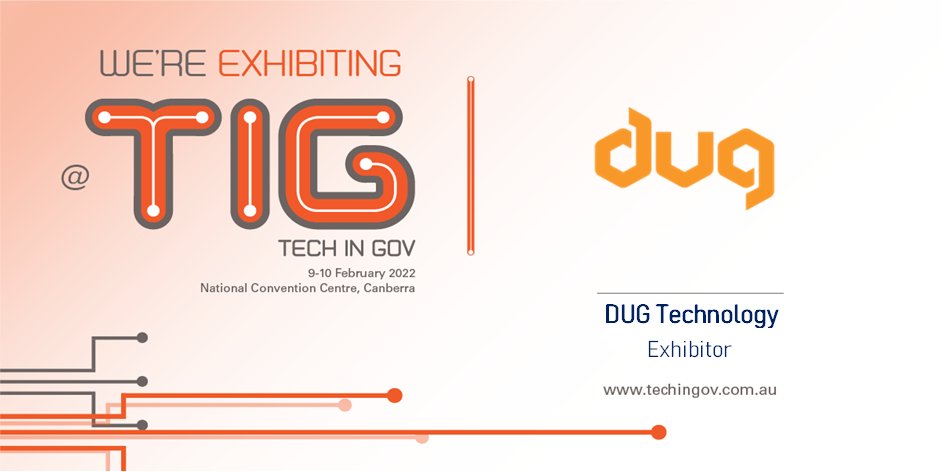 Techingov_AU's tweet photo. We are excited for @Team_DUG to be joining us at #TechinGovAU as an Exhibitor. View the full list of 70+ sponsors &amp; exhibitors here https://t.co/K4jB8iz7Pt and don't forget to register to attend. https://t.co/lwTPyveDYa