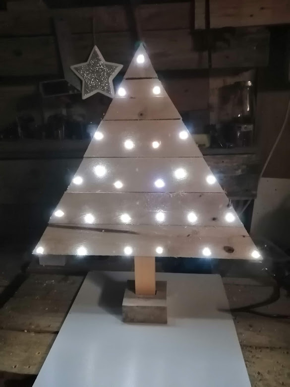 ScottMoseley3's tweet photo. Its been a busy weekend making 14 wood Christmas trees for Better start Blackpool, only another 6 or more to make https://t.co/rXALI25GWo