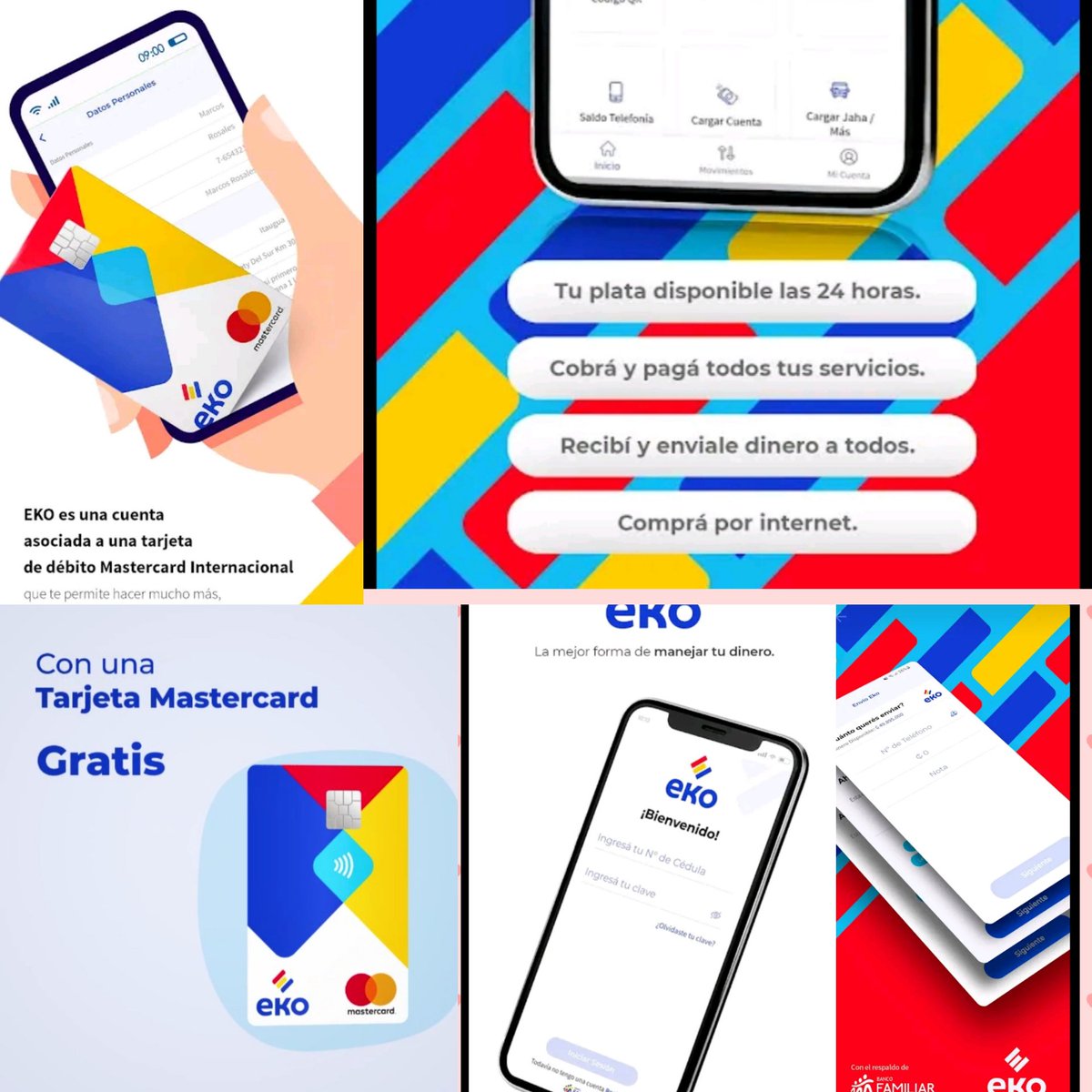 Moraysita's tweet photo. Animate a probar la experiencia EKO,sin comisiones,sin promedio a mantener, tarjeta de débito internacional. Sólo debes ingresar al link: https://t.co/1Gvj7bD05p y regístrarte😎🙌👏💳 https://t.co/Qj4YL1Ste9