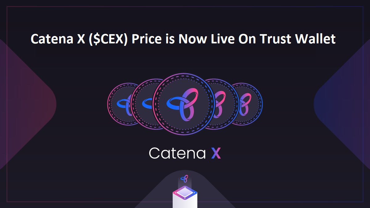 Amedon4dpeople's tweet photo. Notice: The Catenax is live at Trust wallets now
Telegram: https://t.co/dUmR0AfkGI
#coinmarketcap #CMC #CryptocurrencyNews #Crypto #BinanceSmartChain $cex #catenax #DeFi #Bitcoinย #bridgeprotocol #Metaverse https://t.co/T5F4gHxCM7