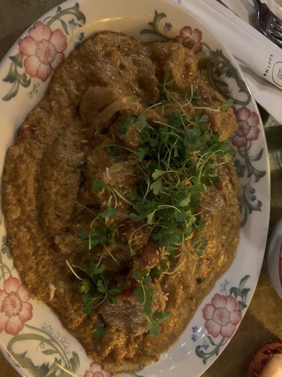 Sublime thai dinner @soothr in East Village. Full, unambivalent 10 out of 10. Eggplant salad first, then shrimp in…uh…egg sauce. @robertsietsema @jacobwe @sarahlyall