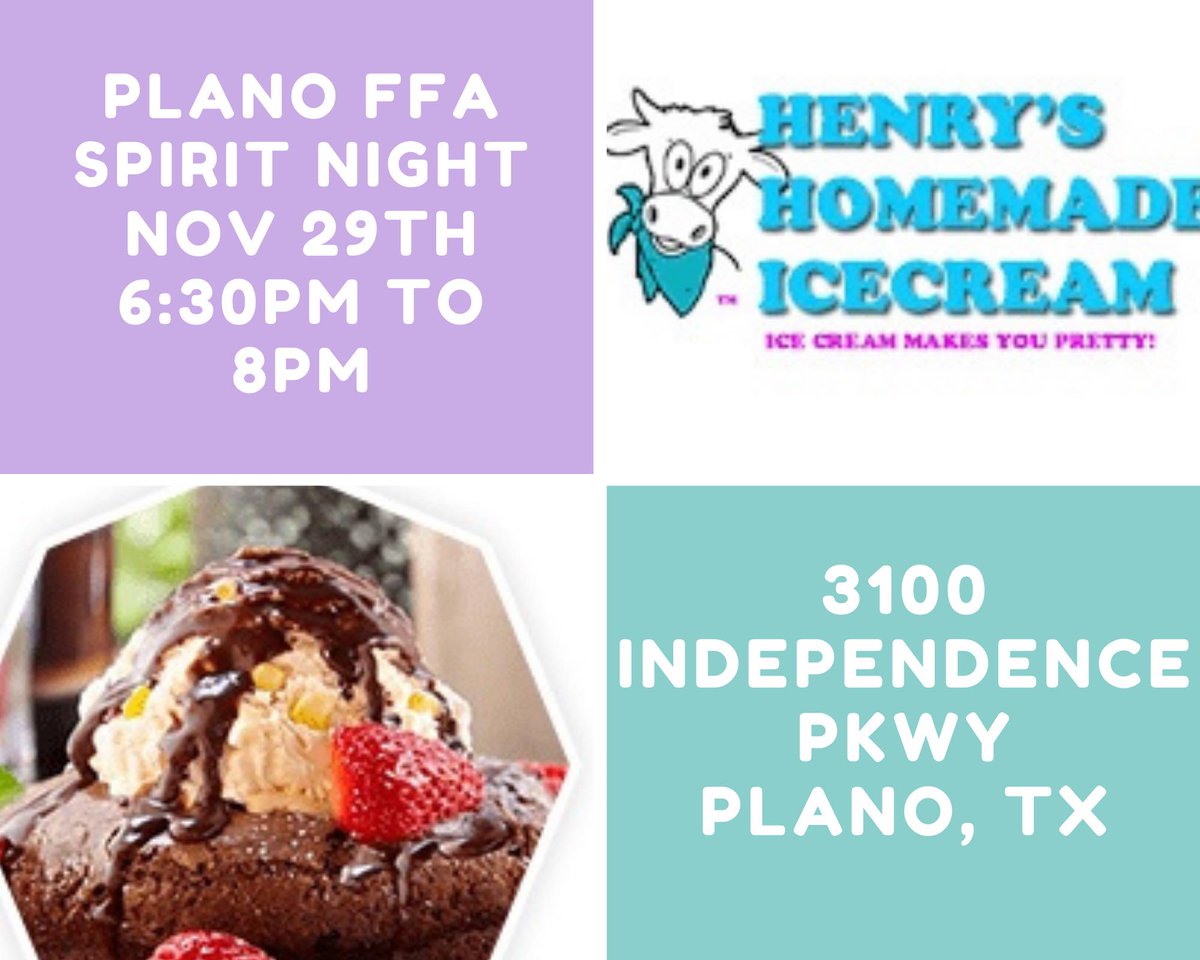 Who needs some ice cream?!  See you at Henry's tonight! #planoffa
