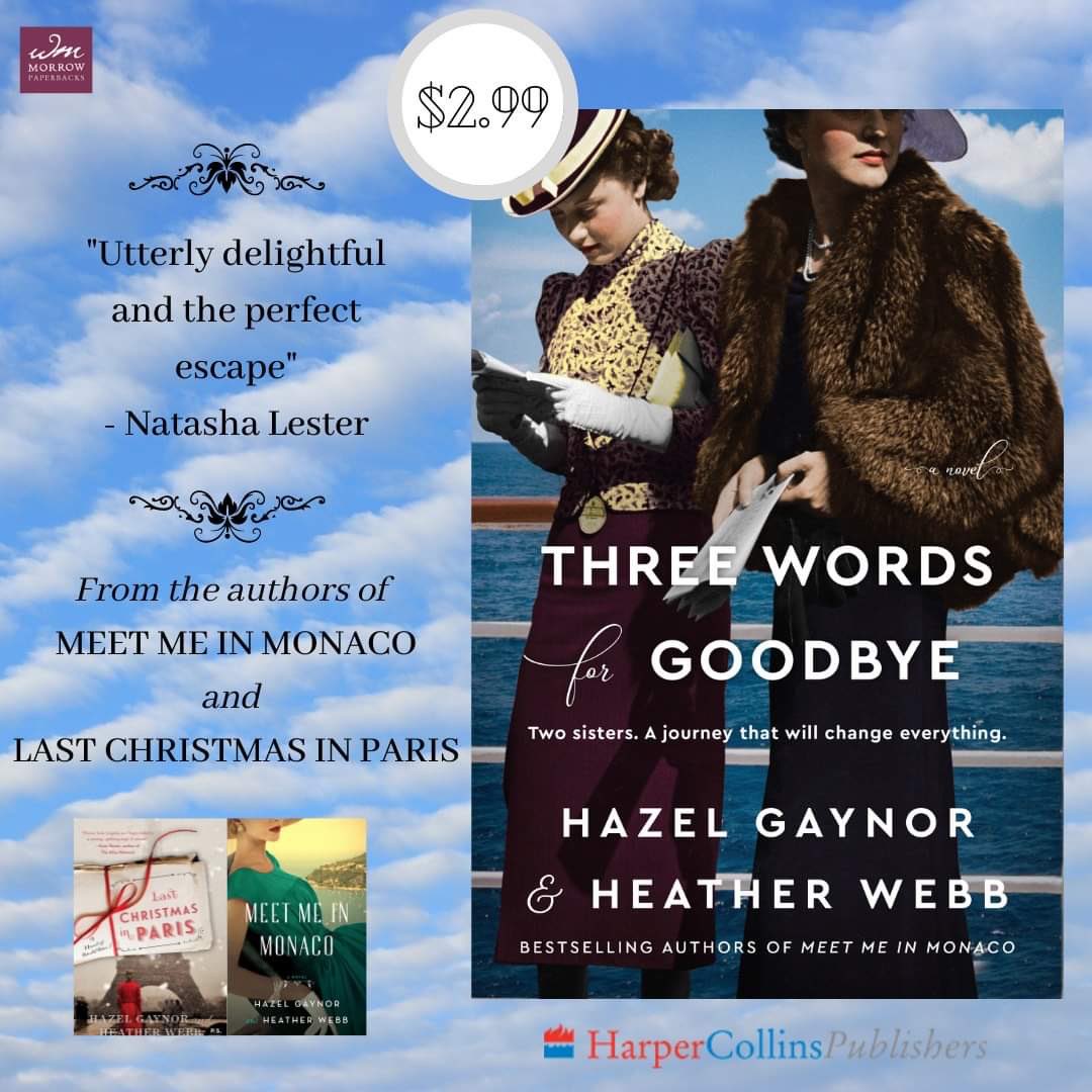 PrisOliveras's tweet photo. #Sale alert! #ThreeWordsforGoodbye by @msheatherwebb and @hazelgaynor is on sale today and tomorrow only for $2.99 on all ebook platforms. Grab it while you can!
#cybermonday #BookTwitter @TallPoppyWriter https://t.co/z5ZttxDsfO
