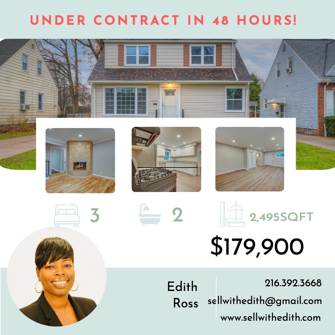 ERossRealtor's tweet image. New listing in #mapleheights is under contract in 48 HOURS. This is still a sellers market and houses are going fast with the right marketing! If you&apos;re thinking about buying or selling, contact the #rossteam and we&apos;ll be happy to help. &quot;Turning Dreams Into Dream Homes&quot;