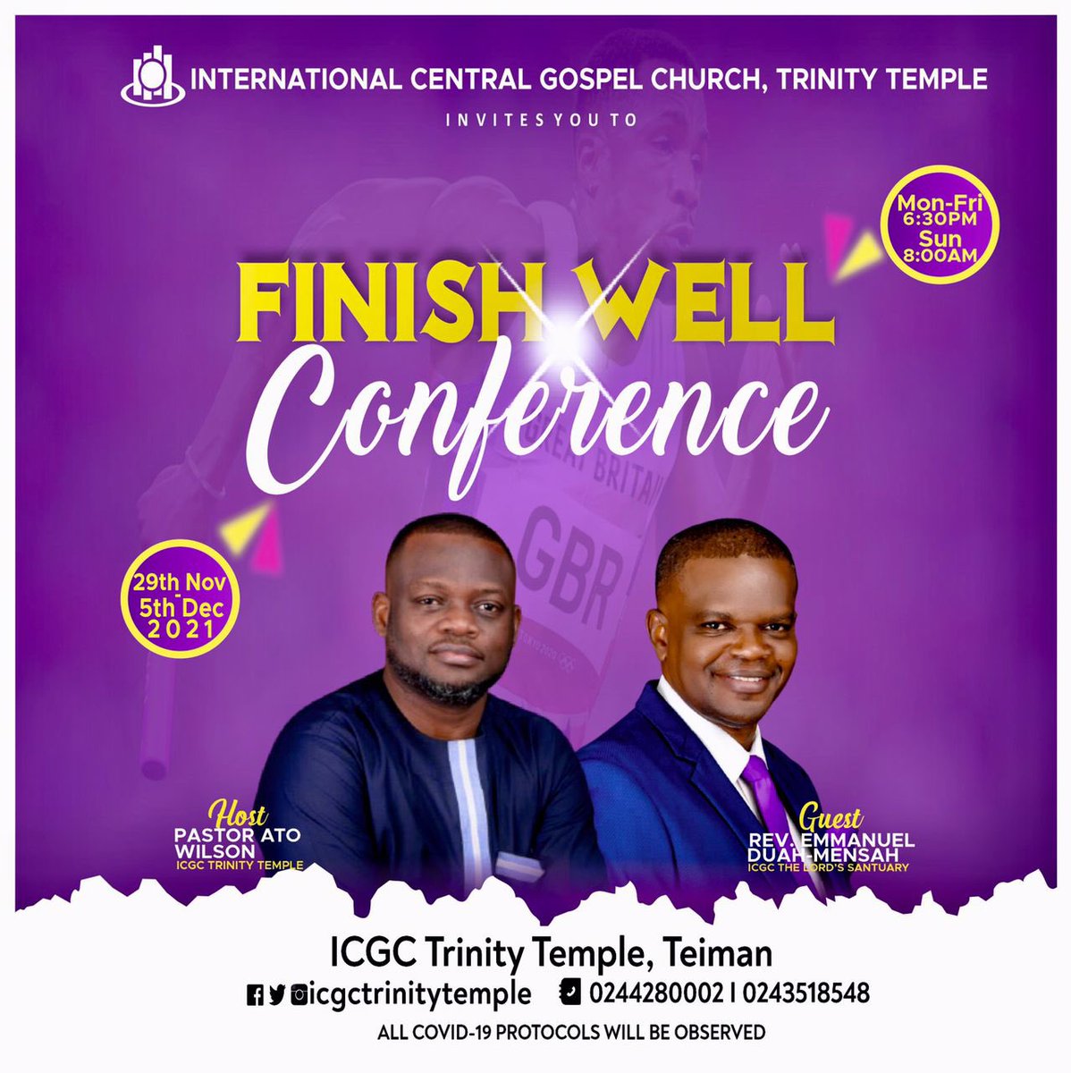 ICGC_Trinity's tweet photo. FinishWellConference2021 

🎙A walk of faith
Rev.Emmanuel Duah-Mensah 

“The end of a thing is better than its beginning…...” Ecclesiastes 7:8 NKJV

🙏It is important that the believer ends well

#WeAreICGC #ICGCTrinityTemple #FinishWellConference2021 https://t.co/kNker2JOSG