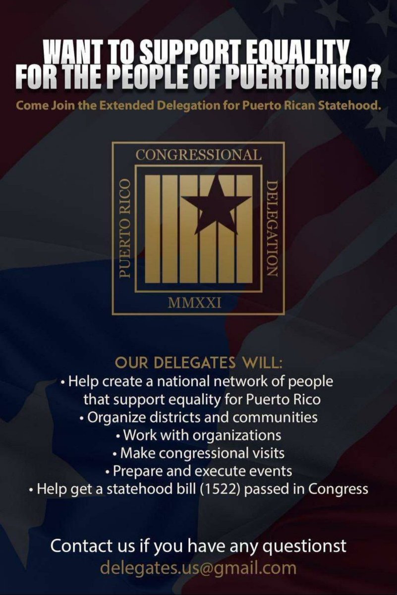 Evelyn_Ashbrook's tweet photo. Come and joint us and be part of this great group of delegates and support Statehood for PR.
@barricada_azul1
@maver23
@0319edf
#delegatesPR #StatehoodforPuertoRico https://t.co/jXikpTNhB5