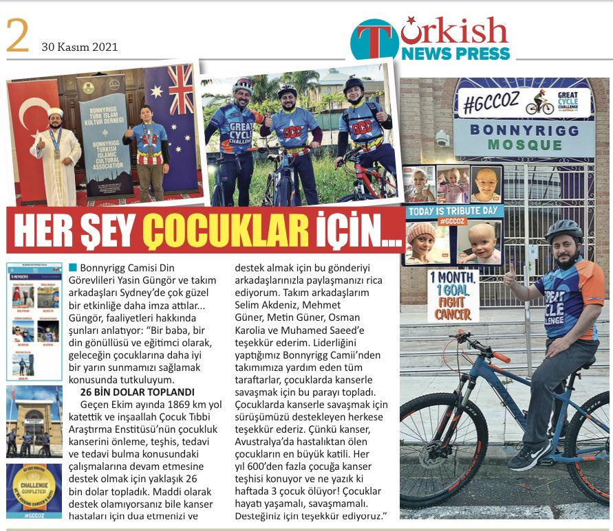 yasinhaya's tweet image. Thank you #TurkishNewsPress 
Teşekkürler #TürkiyeninSesi 👏🏻🥰
🚵‍♀️🦸‍♂️👧👶🏻👳🏻‍♂️ 🙋‍♂️🤲🏻❤️🌺 

As a father, an Imam (Sheikh) an educator, I am passionate about ensuring that we deliver a better tomorrow for the children of the future. Thanks for your support.
📍@GreatCycleC #GCCOZ