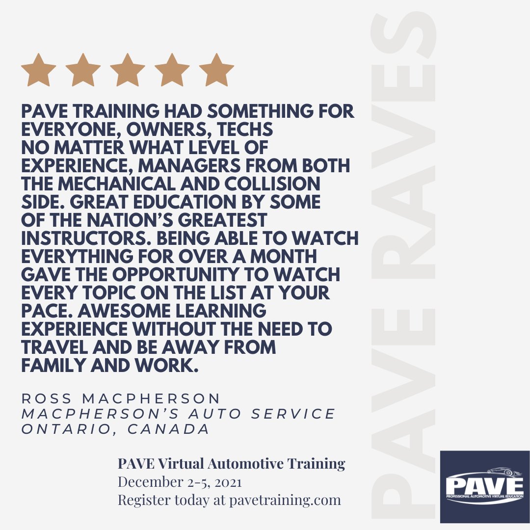 People are raving about PAVE! See what all of the raves are about, join us online December 2-5, 2021. Register today: pavetraining.com #PAVETraining #PAVERaves