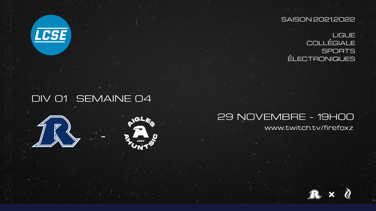 firefoxz09's tweet photo. Dernière semaine de la #LCSE avant le congé des Fêtes. Ensuite on se retrouve le 24 janvier 2022!

Rebelles du Cégep de Sorel-Tracy contre les Aigles du Cégep Ahuntsic

LIVE : https://t.co/MDvN3u4KVQ

#cegeps #esports #quebec #cegep #leagueoflegends #lol #firehype https://t.co/URoOJrRzS9