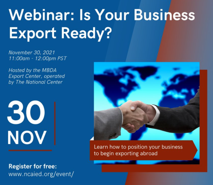 Learn how the Arizona MBDA Export Center assists business enterprises of color—including American Indian, Native Alaskan, and Native Hawaiian-owned businesses—access new &amp; global markets. 

To register▶️ow.ly/12Oi50GZ0jH

#business #globalmarkets #entrepreneurs