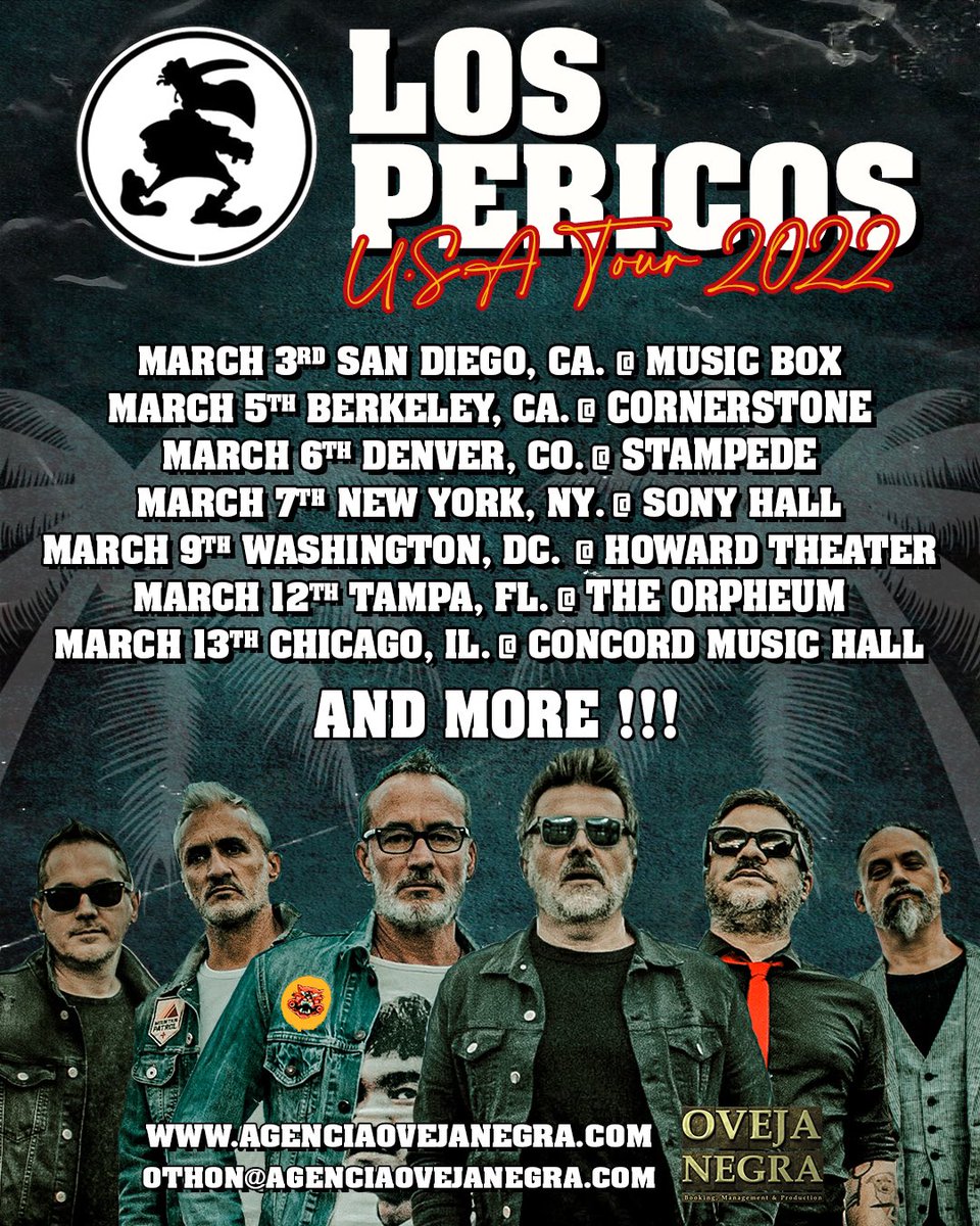 pericosreggae's tweet photo. Volvieron las giras! 💥
En marzo de 2022 los esperamos en nuestro #USATour 🎶

¿A cuál venís? 🎸 https://t.co/TAdwnFznn6