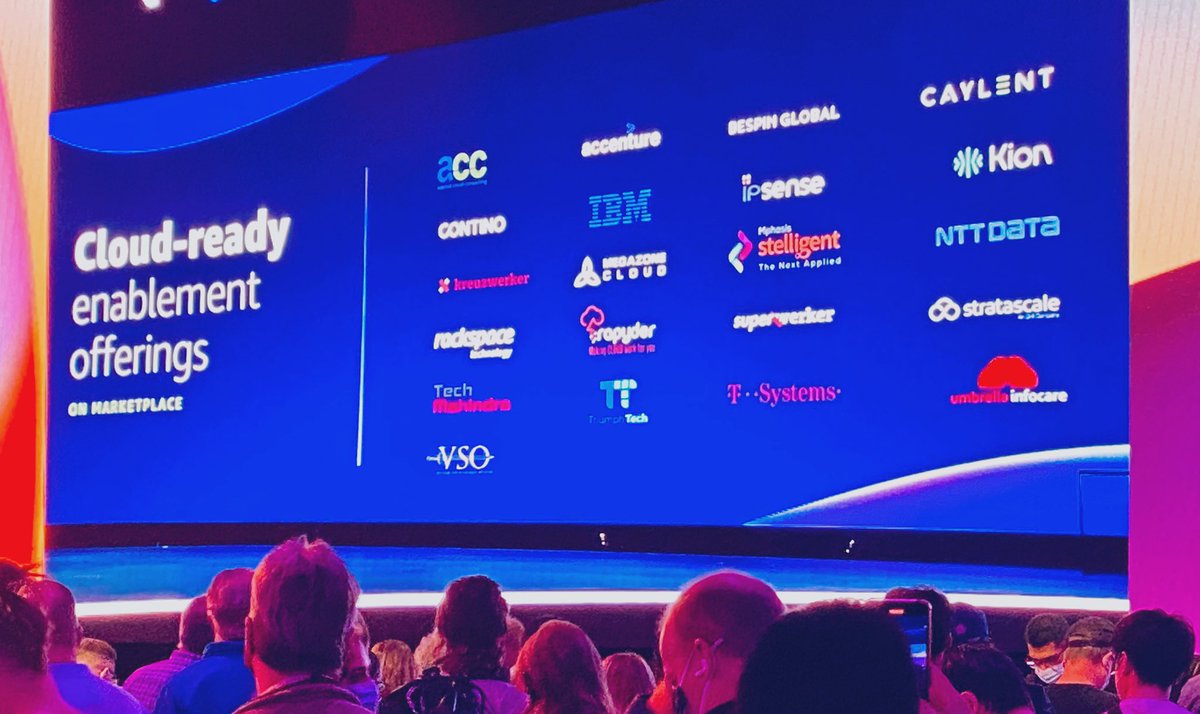 There is a <a href="/superwerker/">superwerker</a> logo in the #AWS #reinvent Partner Keynote slides by <a href="/stephenorban/">Stephen Orban</a> 🥰😍