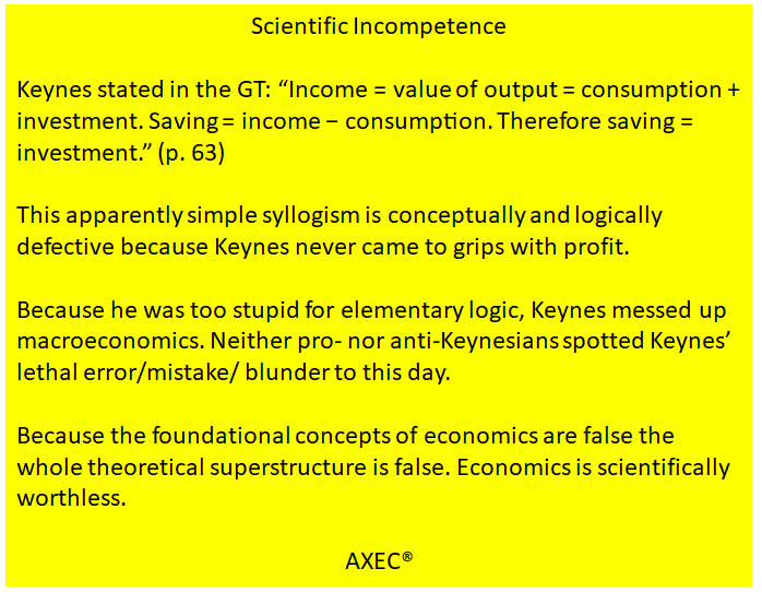 AXECorg's tweet image. #DearIdiots
#LearnAlgebra

‘Saving without s at the end is the flow.’ NO! Saving is a #Balance i.e. the difference of flows i.e. S≡Yw−C. And #Profit is the balance of the business sector i.e. Q≡C−Yw. This yields the basic #AccountingIdentity Q≡−S. ⇒
axecorg.blogspot.com/2021/11/occasi…