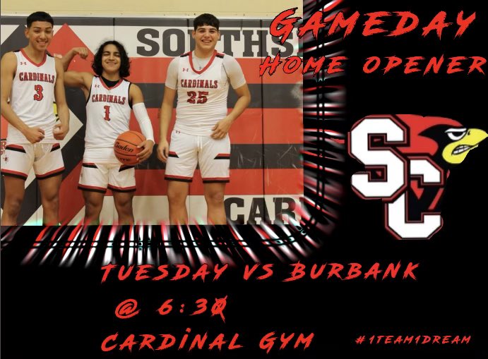 Hoops_Southside's tweet photo. @southsideisd Home opener tomorrow vs Burbank HS!! Come support your Cardinal Bball team!! Show your Cardinal pride!! #seniors #1sthomegame #1team1dream #thabig3 https://t.co/x6xsB950eP