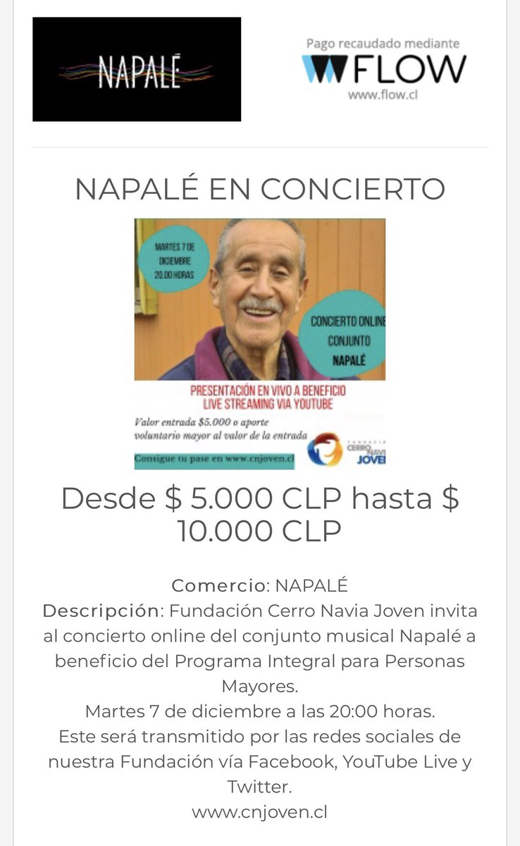 cnjoven's tweet photo. Compra tus entradas para nuestro concierto a beneficio! Napale vía streaming el 7 de diciembre a las 20 horas💥

https://t.co/Ixi49KgC4P https://t.co/5oW68a6AAU