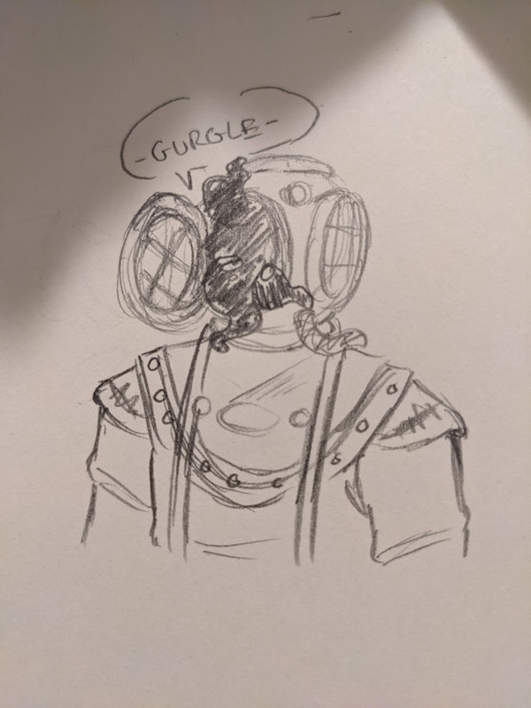 _EldritchAdept_'s tweet photo. It Pt. 2

He's not able to verbally speak so he mostly uses gurgling, or ASL (what little I know)

#Bioshock #BioShock2 #ArtistOnTwitter #myoc #originalcharacter https://t.co/GpcZeB2xbV