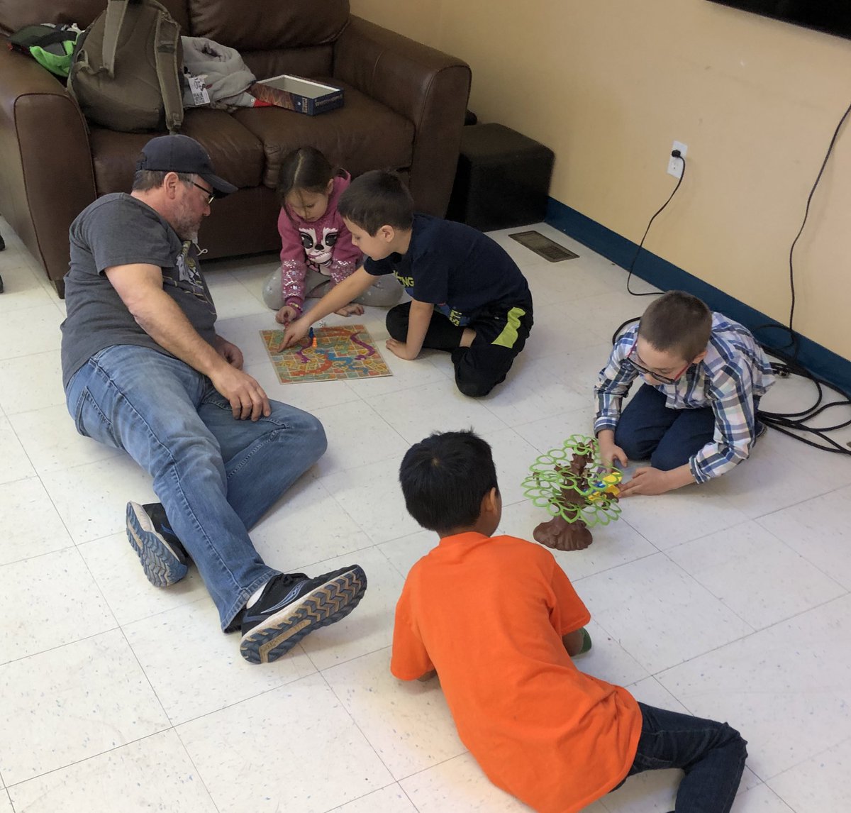 DanDuncan14's tweet photo. It was great to see some of our @Central_Hawks students and two @sd58connect FNSW today out at Douglas Lake. We played math games, beaded, and played board games.  FYI, students 2 Principal 0. https://t.co/VUyOlibAZB
