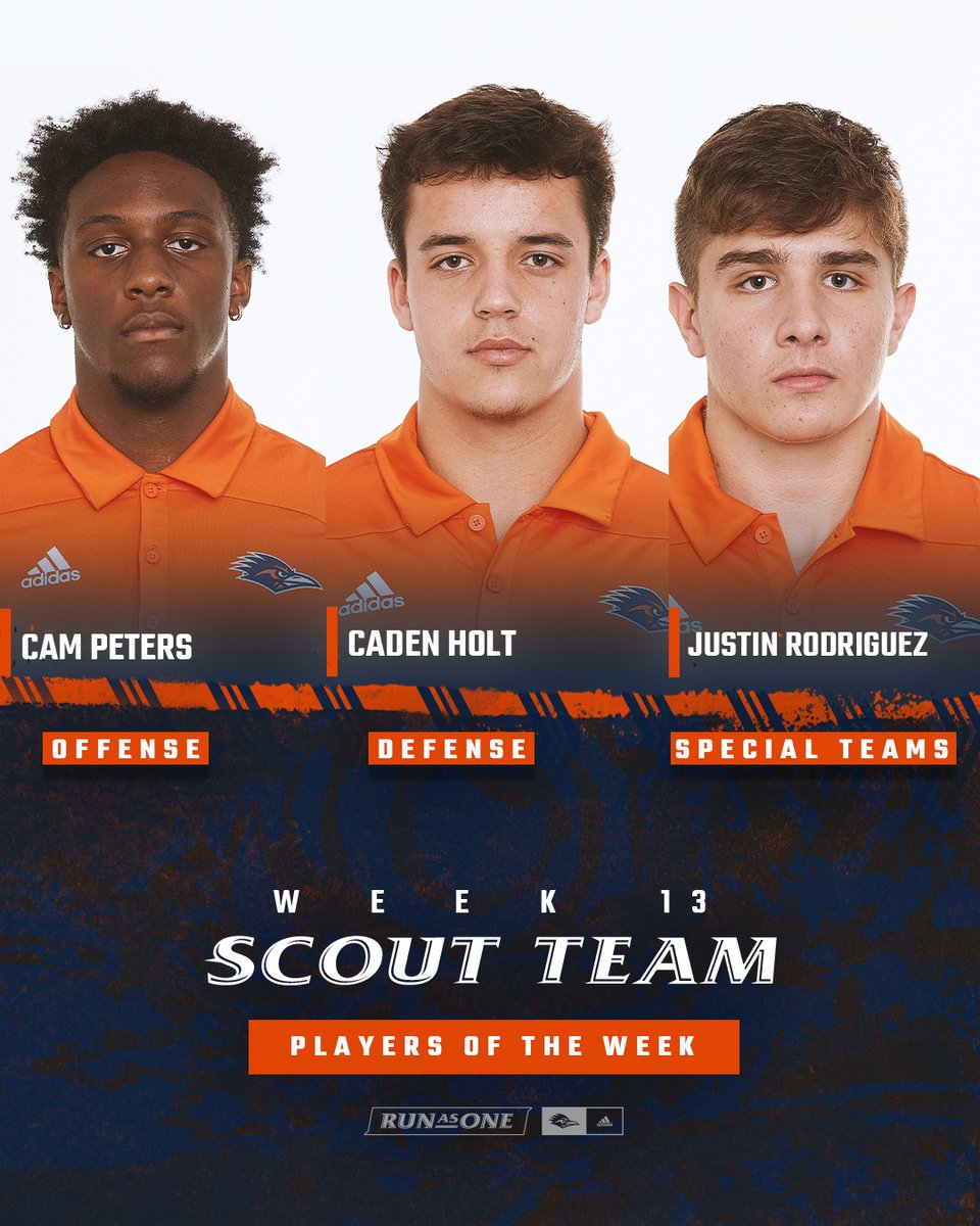 UTSAFTBL's tweet photo. Shoutout to our Scout Team Players of the Week!

#210TriangleOfToughness | #BirdsUp 🤙 https://t.co/7obEb2rIsJ