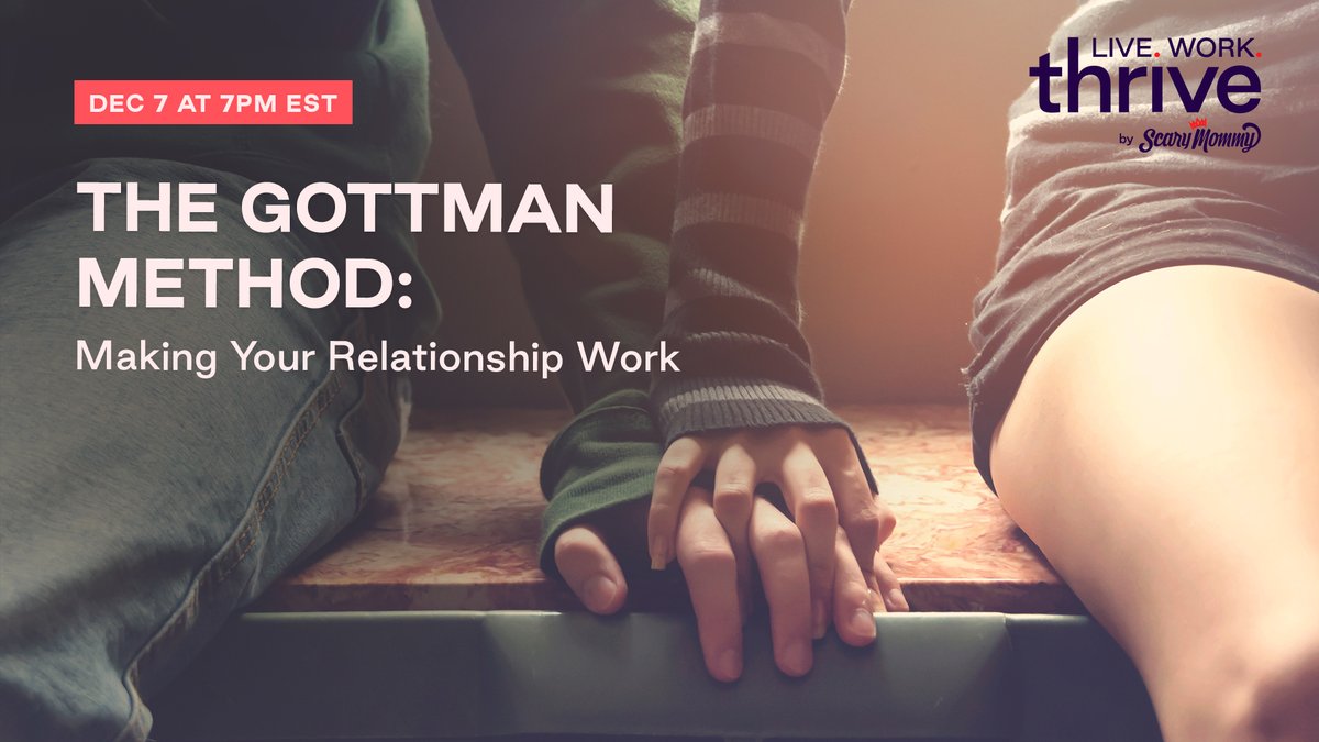 ScaryMommy's tweet photo. Sometimes arguing is good but are you doing it right? Join us Dec. 7th at 7pm for our live chat with relationship experts from @GottmanInst, plus @iamdrmel. Hosted by @NYCMicaela 
https://t.co/DCGMkGVRJM https://t.co/YkrkNOZwTR