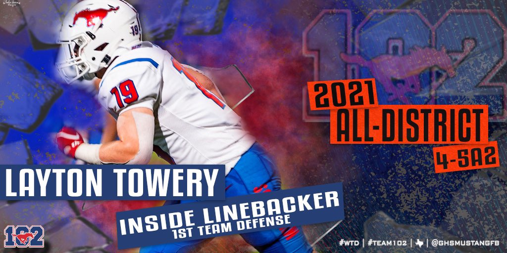 GHSMustangsFB's tweet photo. Congratulations to the following Team 102 Mustangs for being named to 4-5A2 1st Team All District Team 

@JaxsonYarbrough 
@ToweryLayton 
@SneedTristan 
@drewnelson2411 

#WinTheDay 

@CoachA_GHS https://t.co/FkDcVdEXgl