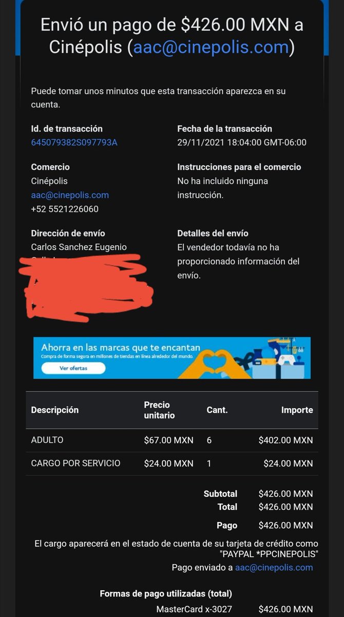 Carlos_Sanche2's tweet photo. @AyudaCinepolis Hola me podrían ayudar, me cobraron 6 boletos y yo solo quería comprar 2 además de la compra no me llegó nada a mi correo solo el mensaje del cargo https://t.co/eDDhIfvM2k