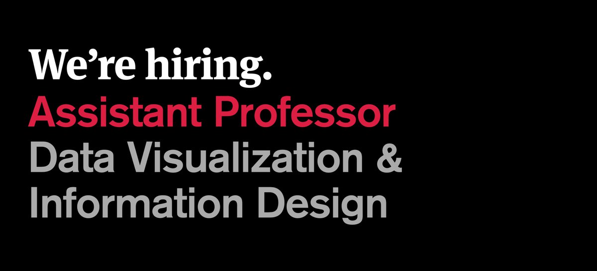 We're hiring a tenure-track Assistant Professor in Information Design and #dataviz at <a href="/Northeastern/">Northeastern University</a> (Boston Campus). This position is joint between Computer Science and Art+Design (CAMD <a href="/NU_CAMD/">Northeastern CAMD</a> ). Job posting here: careers.hrm.northeastern.edu/en-us/job/5085…