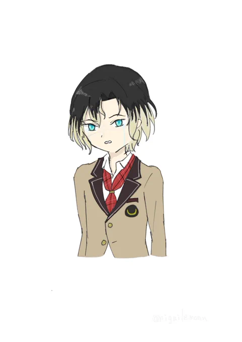 空里を泣かせたいと言った響の1コマが刺さったから妄想を描いた デフォルメで描いた結果女の子感がある 
