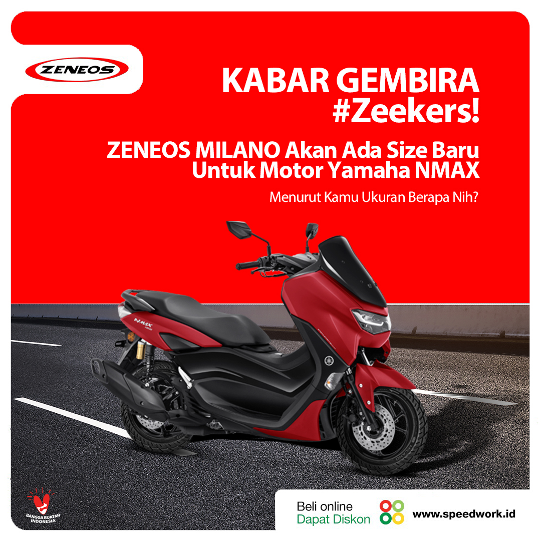 Ada kabar gembira nih bagi para #Zeekers yang memiliki motor Yamaha NMax! Zeneos akan segera mengeluarkan ukuran ban baru untuk ban Zeneos MILANO yang cocok digunakan untuk motor Yamaha NMax loh!
instagram.com/p/CWnoGSpvQx1/